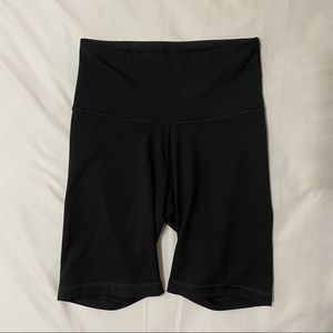 Black activewear biker shorts